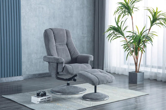 Dallas - Swivel Recliner Chair & Stool