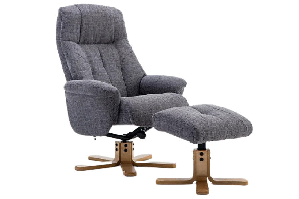 Nice - Swivel Recliner Chair & Stool
