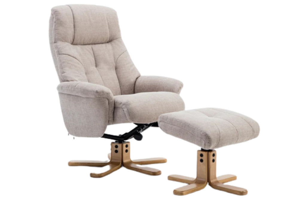 Nice - Swivel Recliner Chair & Stool