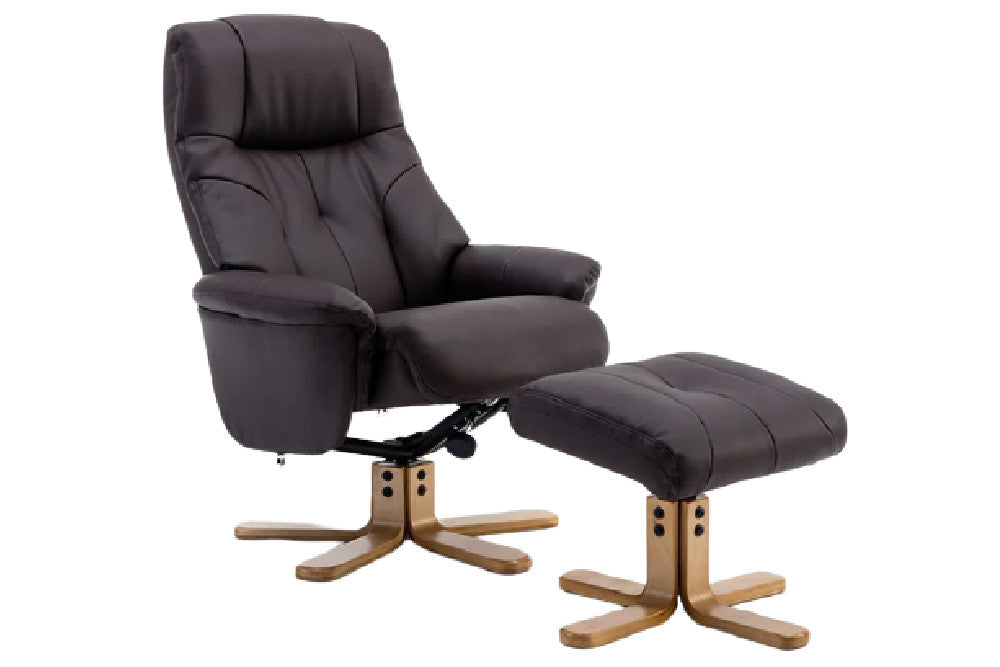 Nice - Swivel Recliner Chair & Stool