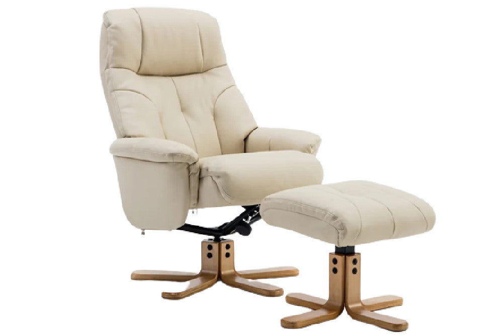 Nice - Swivel Recliner Chair & Stool