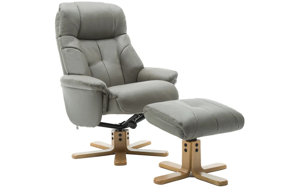 Nice - Swivel Recliner Chair & Stool