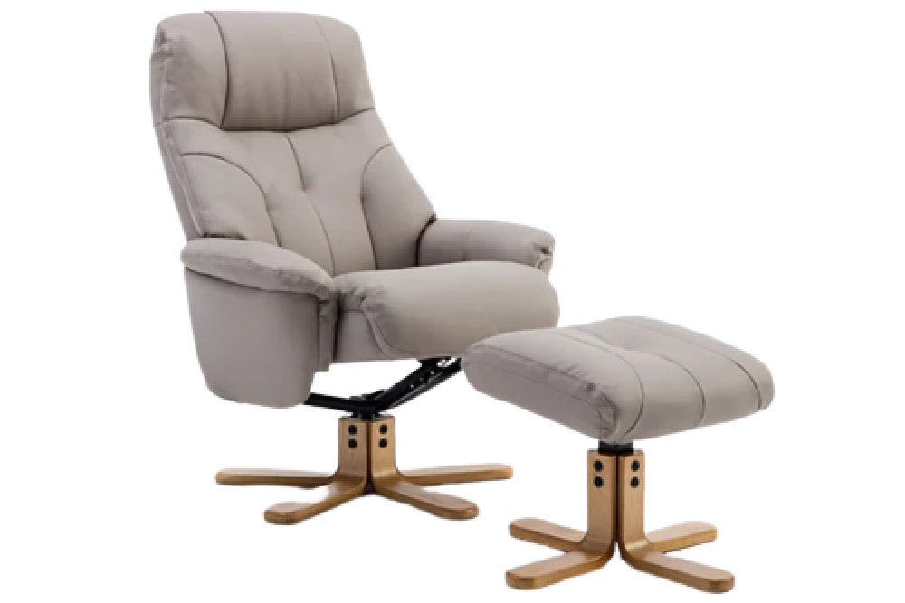 Nice - Swivel Recliner Chair & Stool