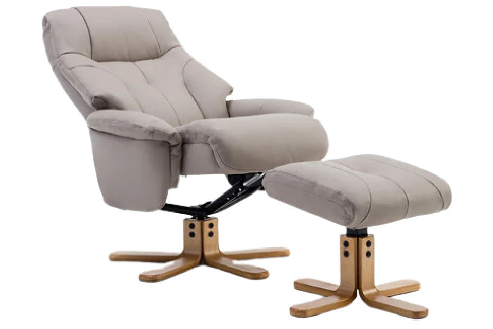 Nice - Swivel Recliner Chair & Stool