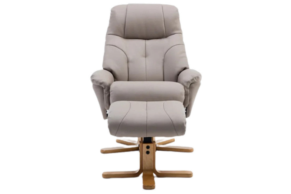 Nice - Swivel Recliner Chair & Stool