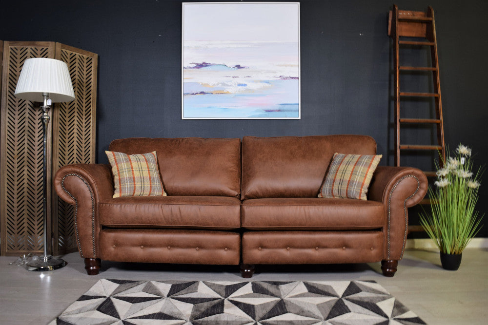 Cambridge 4 Seater Split Sofa Standard Back | Tan