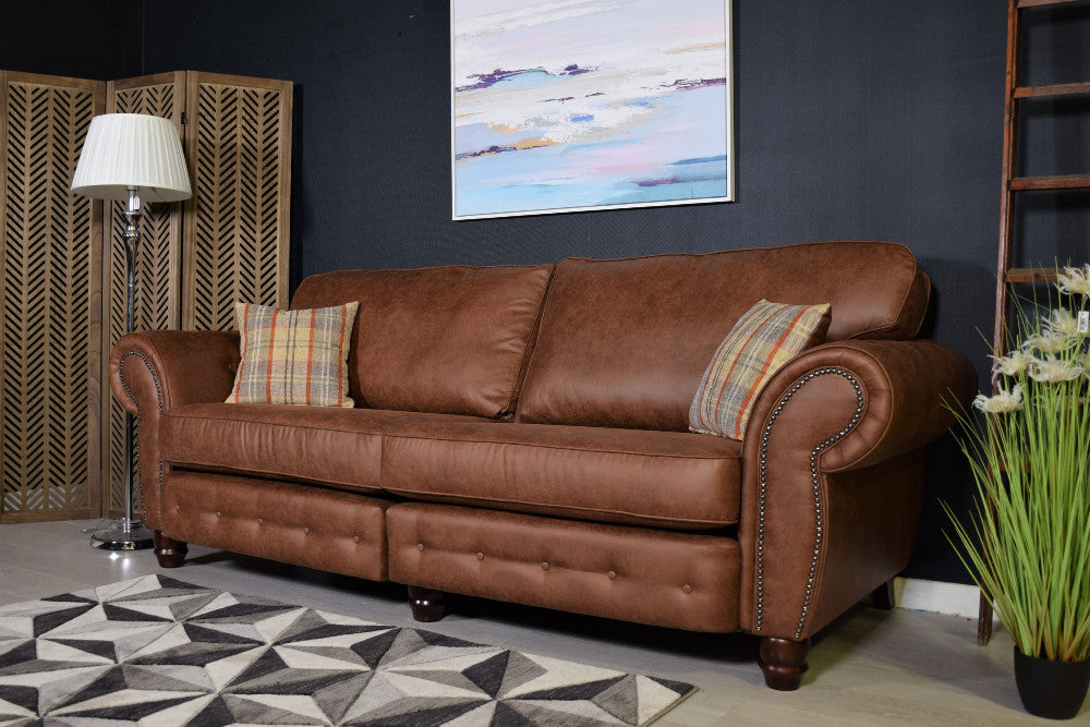 Cambridge 4 Seater Split Sofa Standard Back | Tan