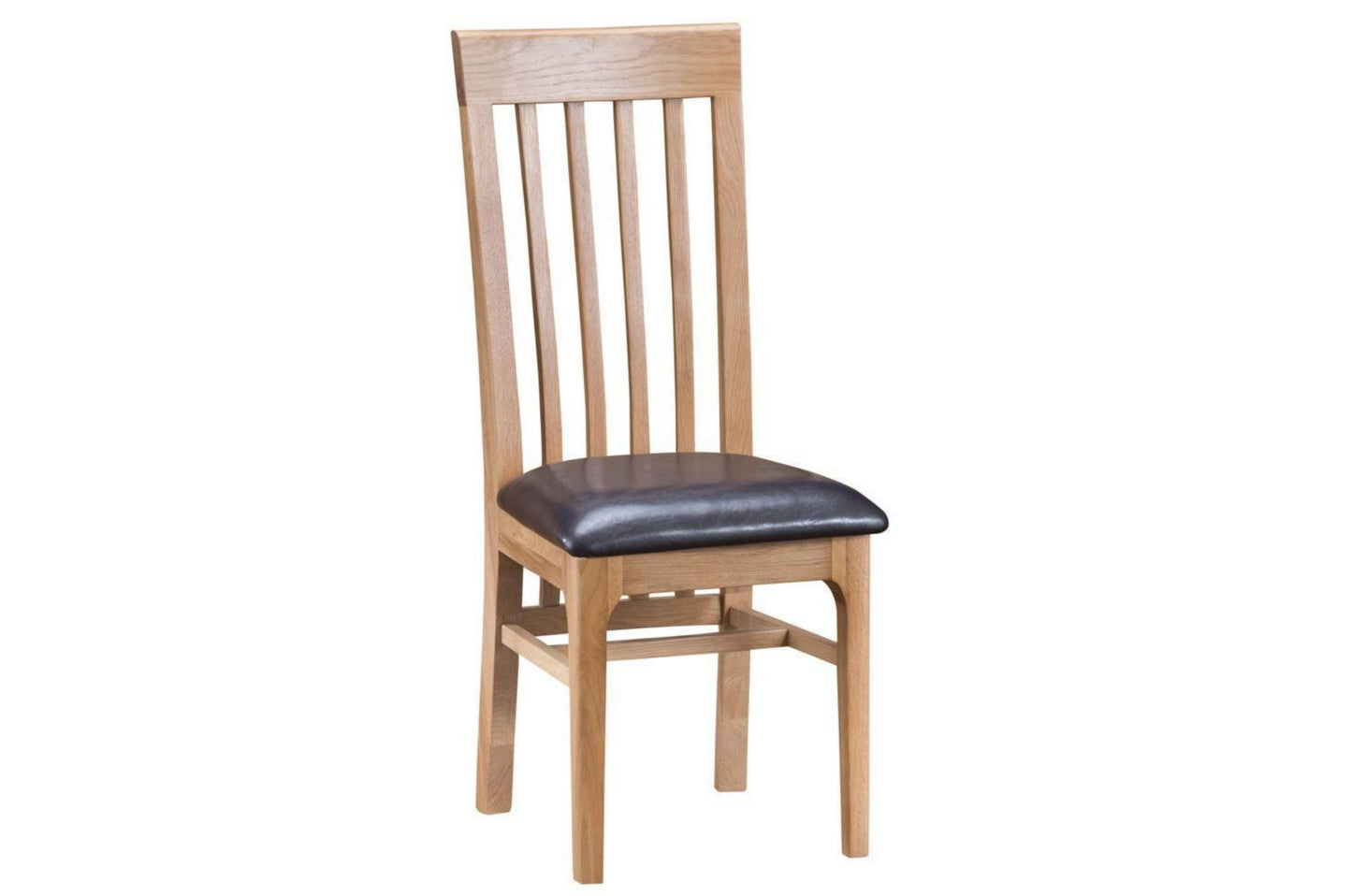 Nottingham Slat Back Dining Chair PU - Oak