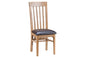 Nottingham Slat Back Dining Chair PU - Oak