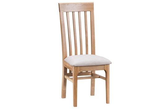 Nottingham Slat Back Dining Chair Fabric - Oak