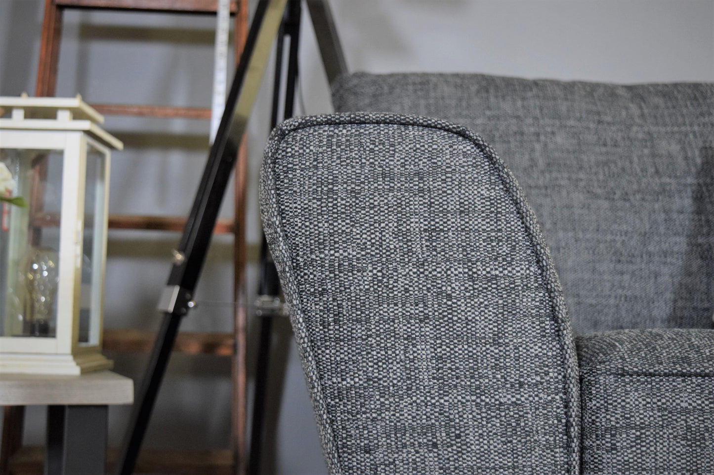 Lucca Arm Chair - Grey / Charcoal-Fabric Sofa-Jaspers of Hinckley Ltd.