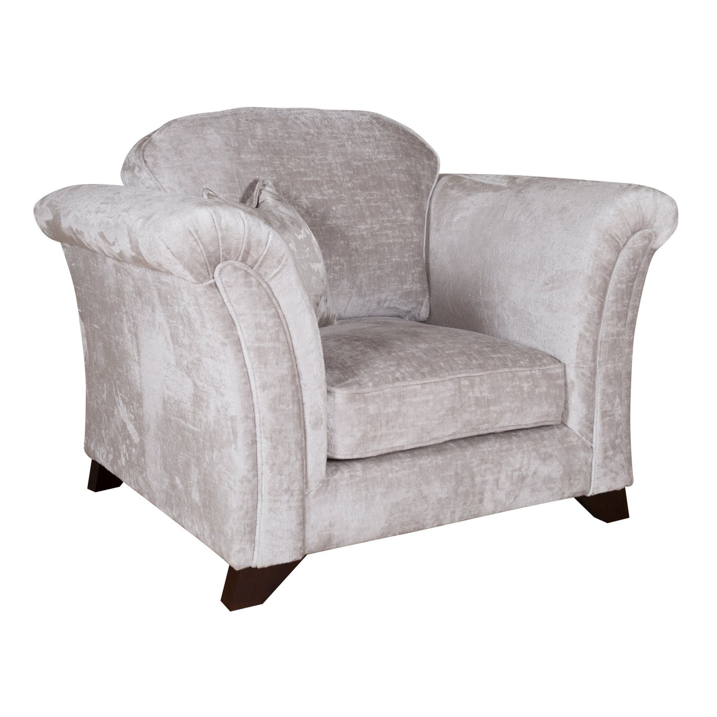 Venus Arm Chair - Aaron Silver-Fabric Sofa-Jaspers of Hinckley Ltd.